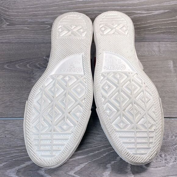 Converse Comme des Garçons Play Women’s Sz 10 Single Heart Chuck Cream Sneakers - Picture 7 of 10